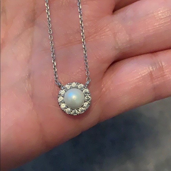 925 necklace with cultivated pearl - Picture 1 of 2